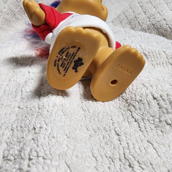 Vintage Russ Troll For President Doll Red White & Blue Hair 5” Item #18704 - Picture 3 of 3